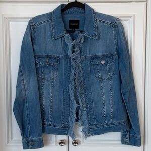 👖 Liverpool Los Angeles Distressed Denim Jacket – Size Medium – Like New